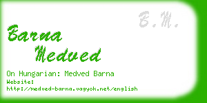 barna medved business card